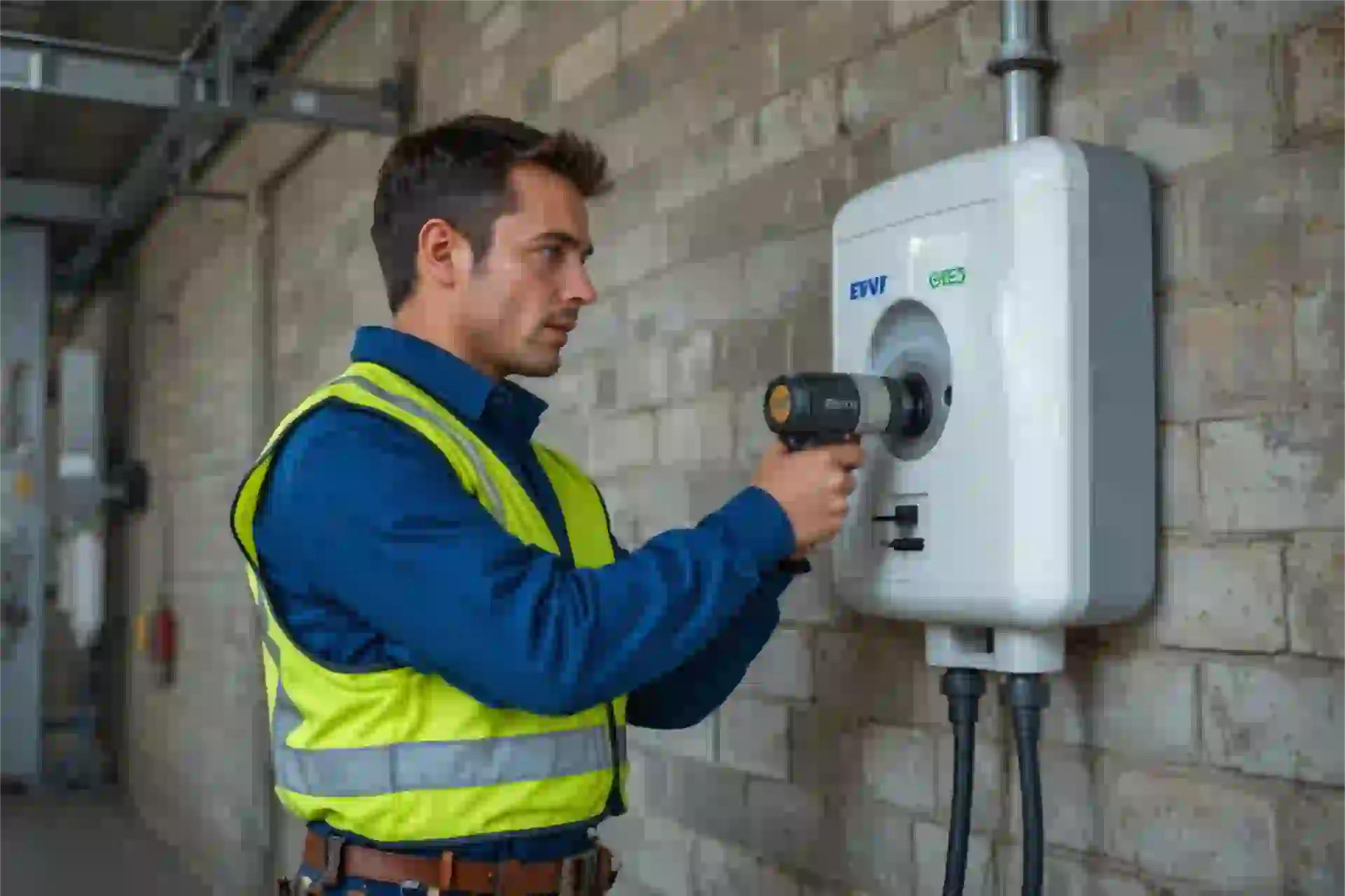 Installation borne de recharge à Four